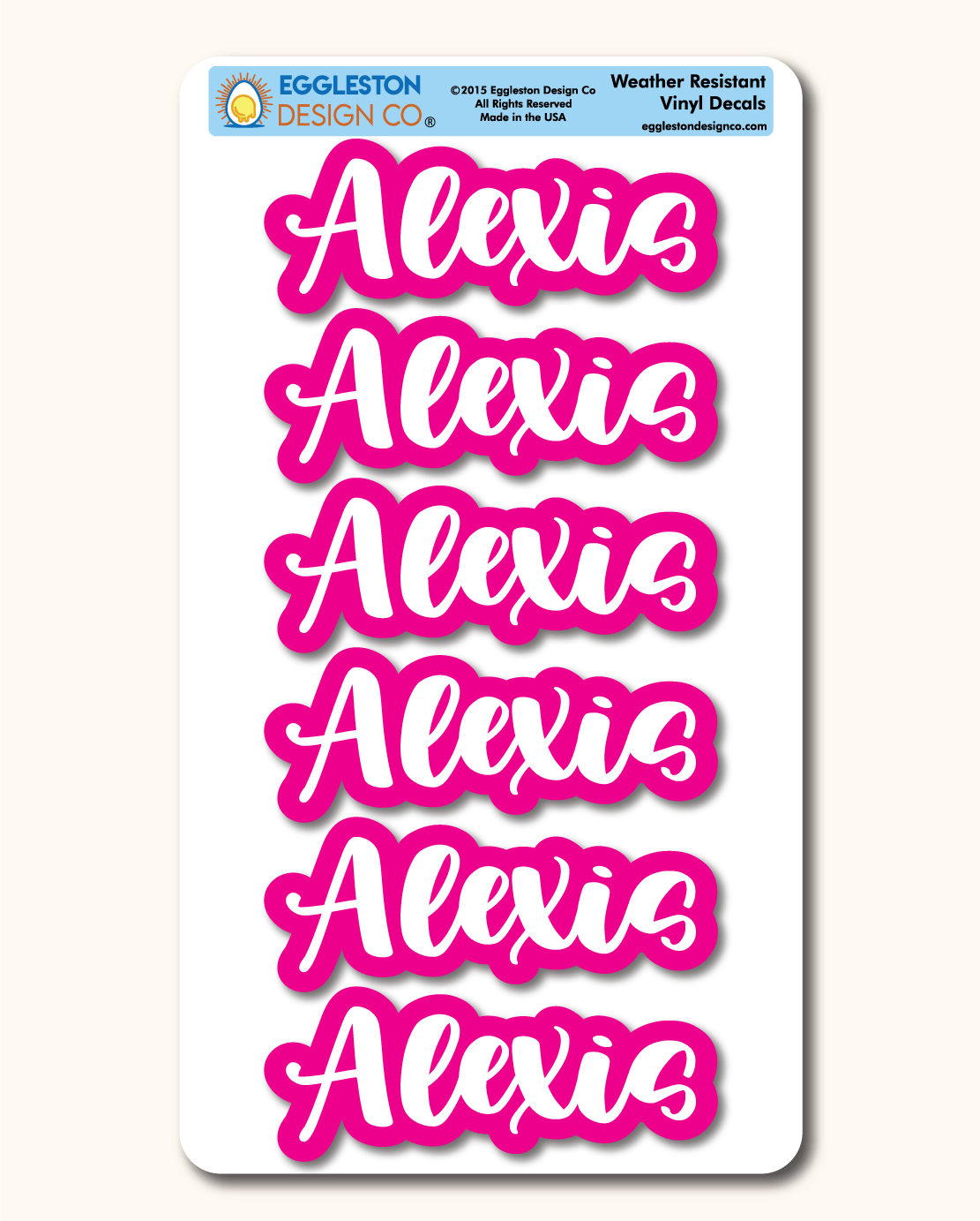 Custom Name Stickers for Water Bottles - Waterproof Vinyl Personalized Labels for Labeling Tumblers, Laptops, Cars, Helmets, Cups, and Daycare Items (6 Stickers)