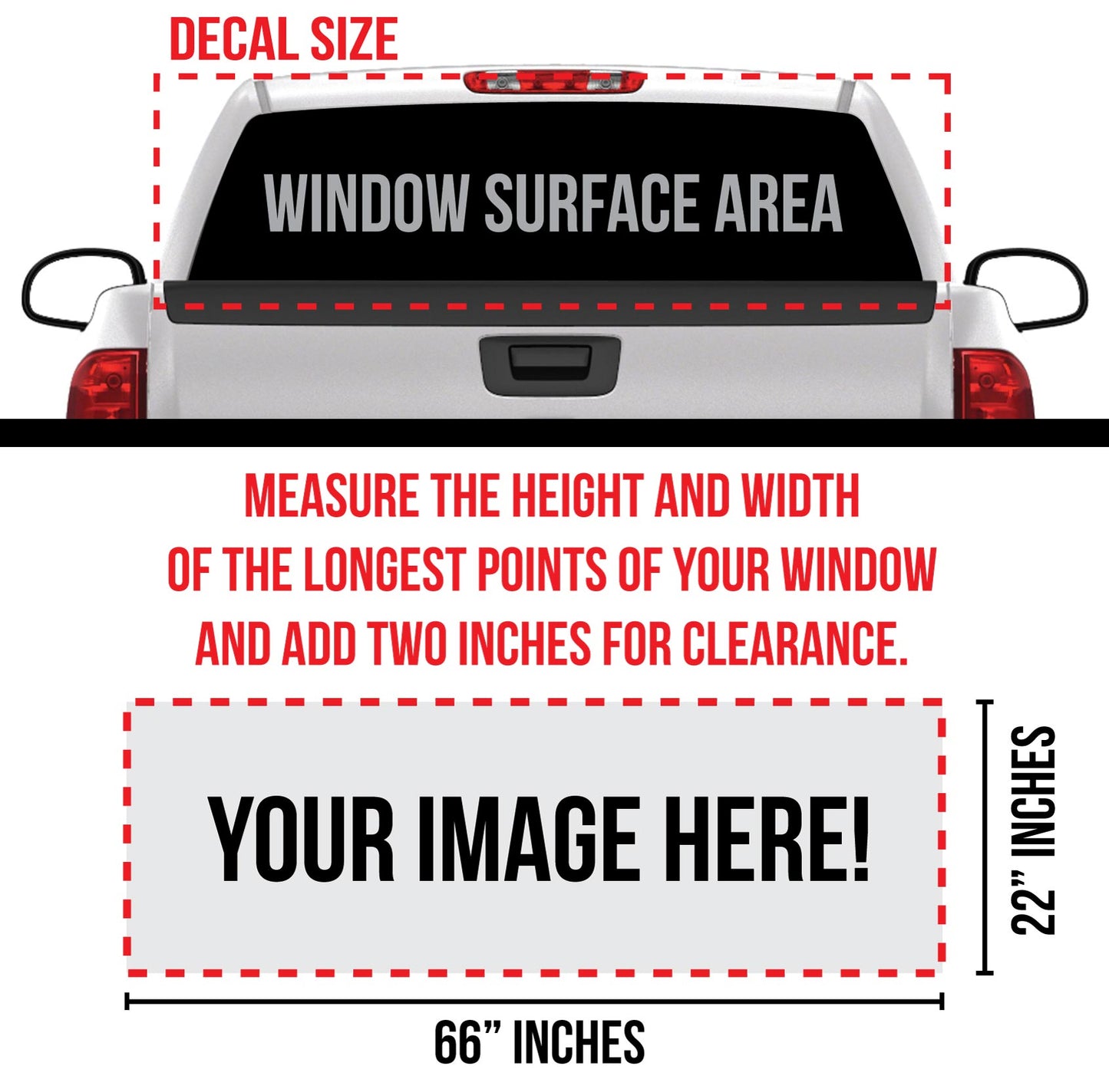 Custom One Way Perforated Large Rear Windshield Decal