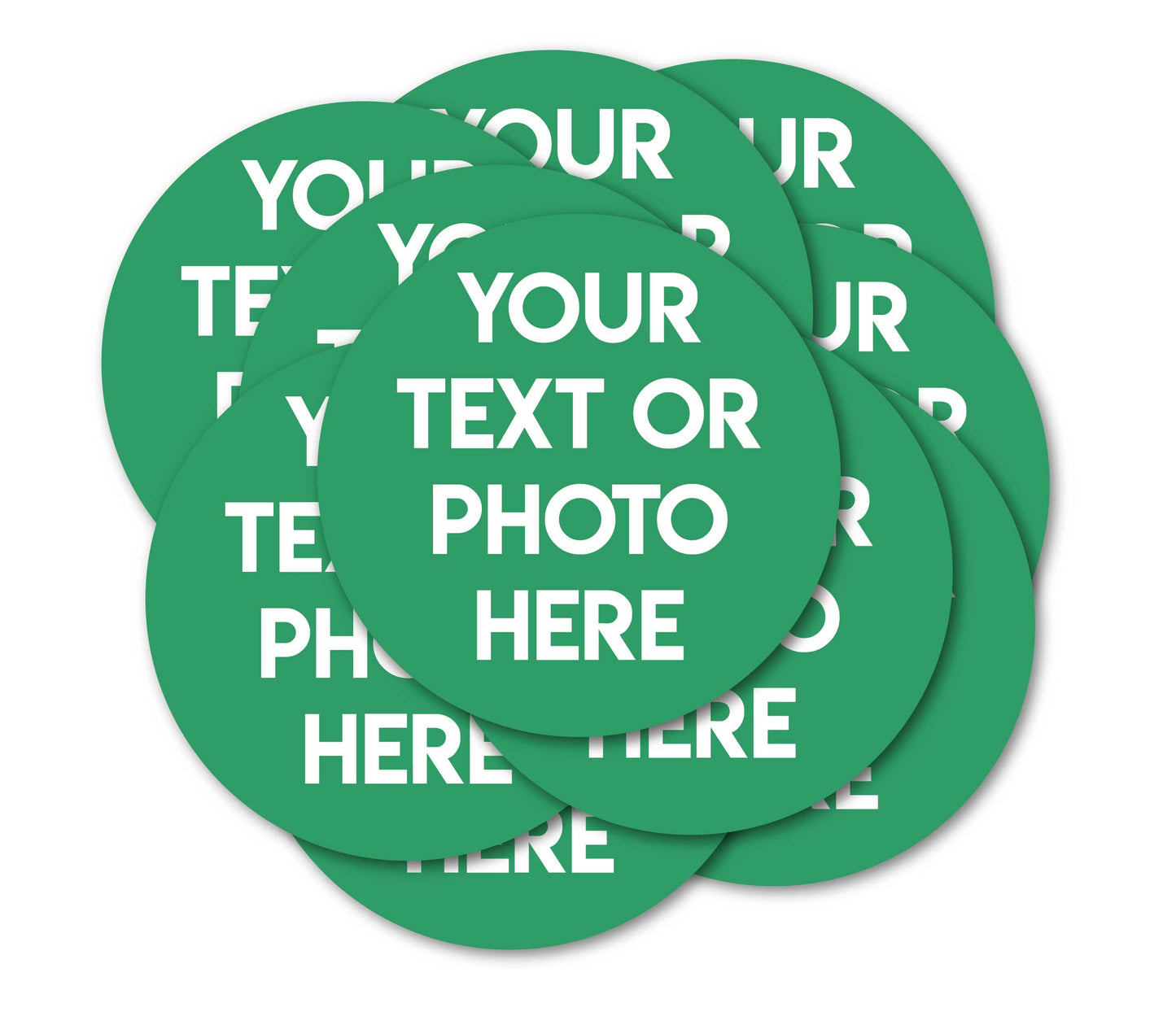 Custom Circle Bumper Sticker Decal 4"x4"