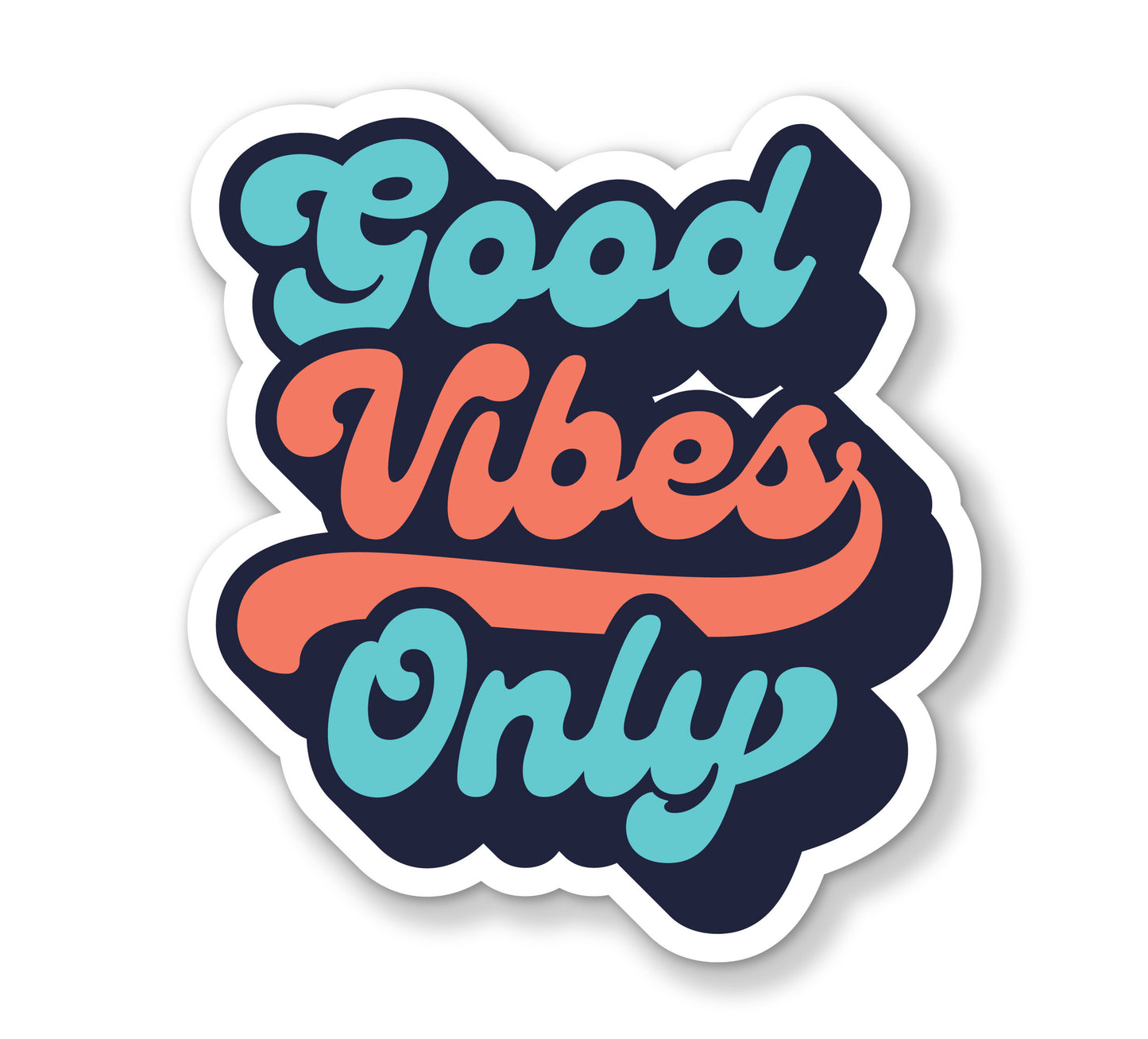 Good Vibes Only Decals (2 Pack) (5" and 3")