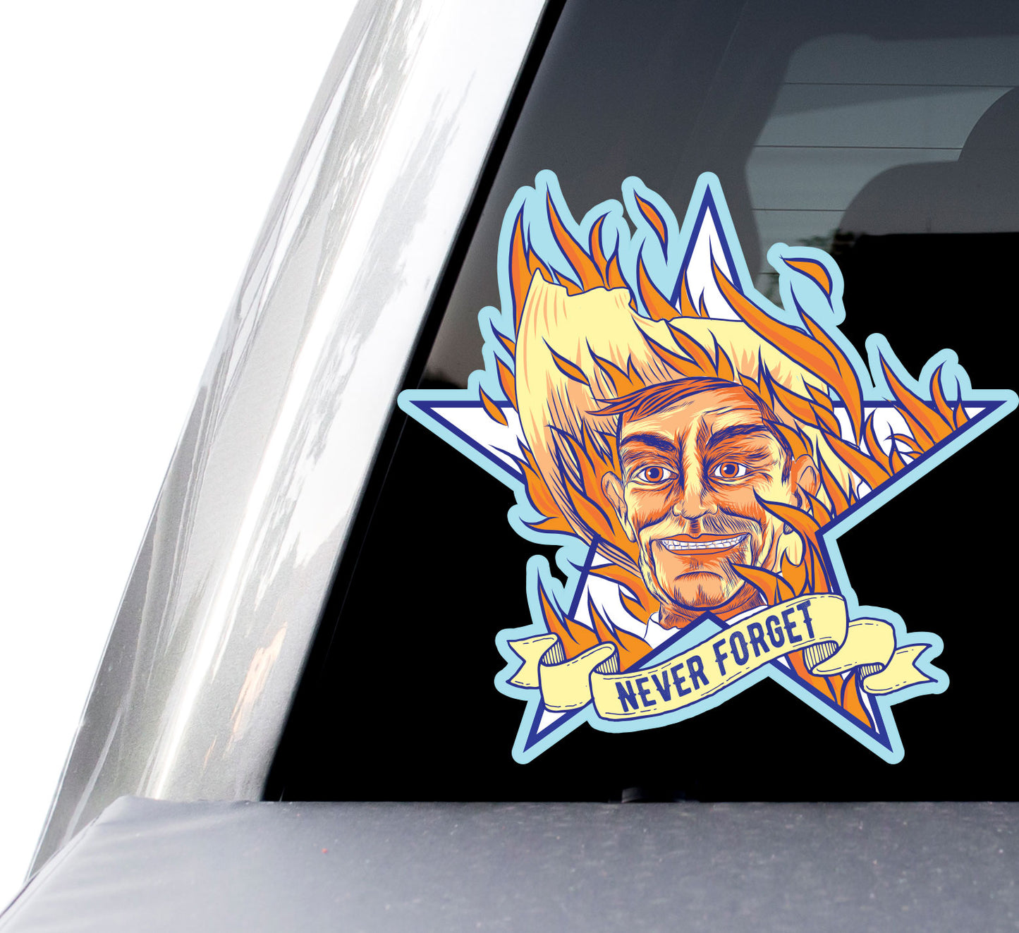 Big Tex on Fire State Fair of Texas Decal (2 Pack) (5" and 3")