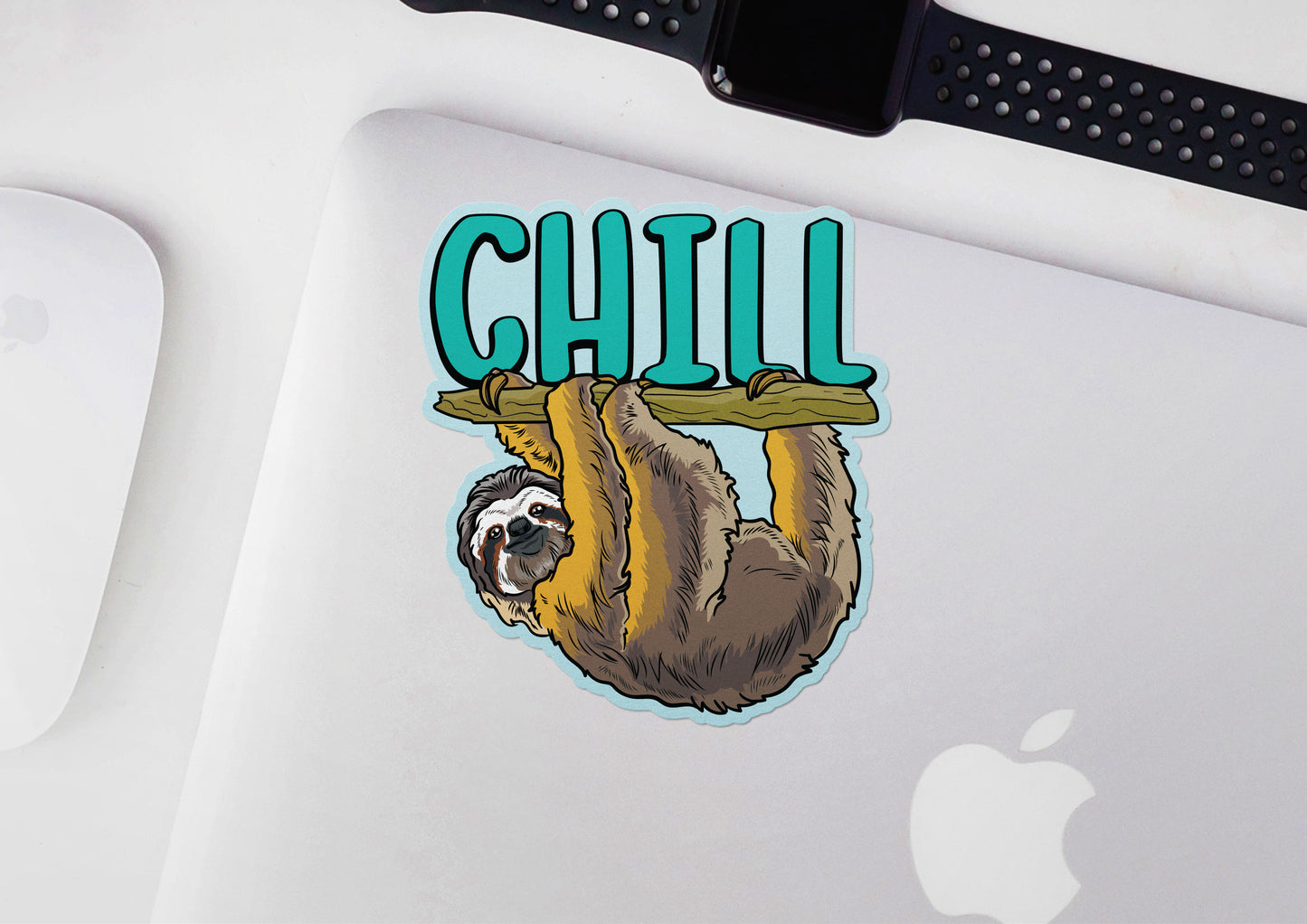 Sloth Chill Decals (2 Pack) (5" and 3")