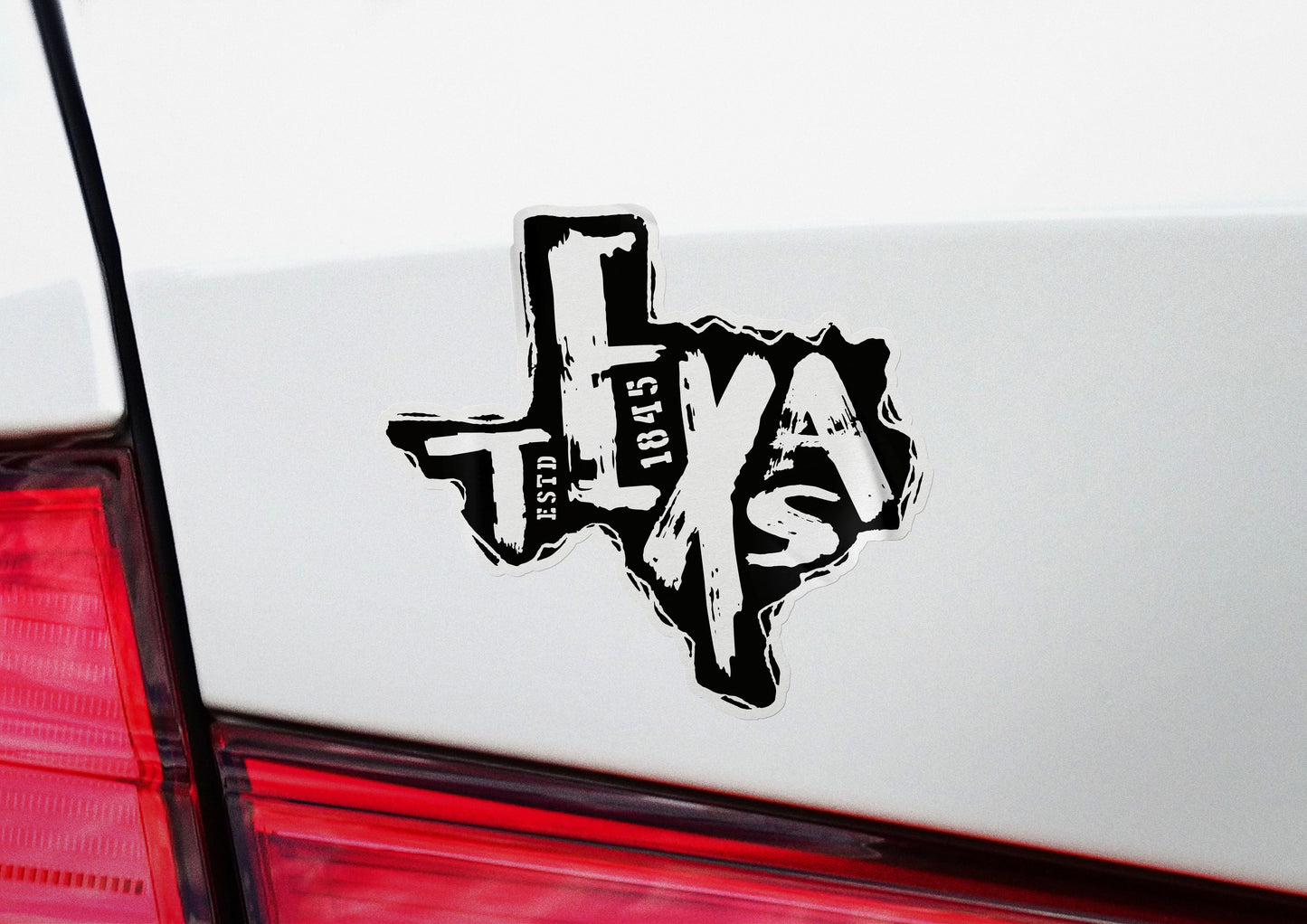 Texas Est. 1845 Decals (2 Pack) (5" and 3")