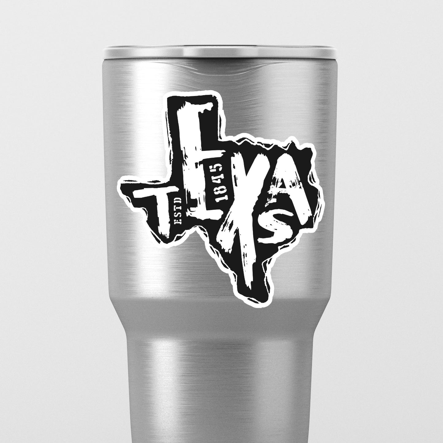 Texas Est. 1845 Decals (2 Pack) (5" and 3")