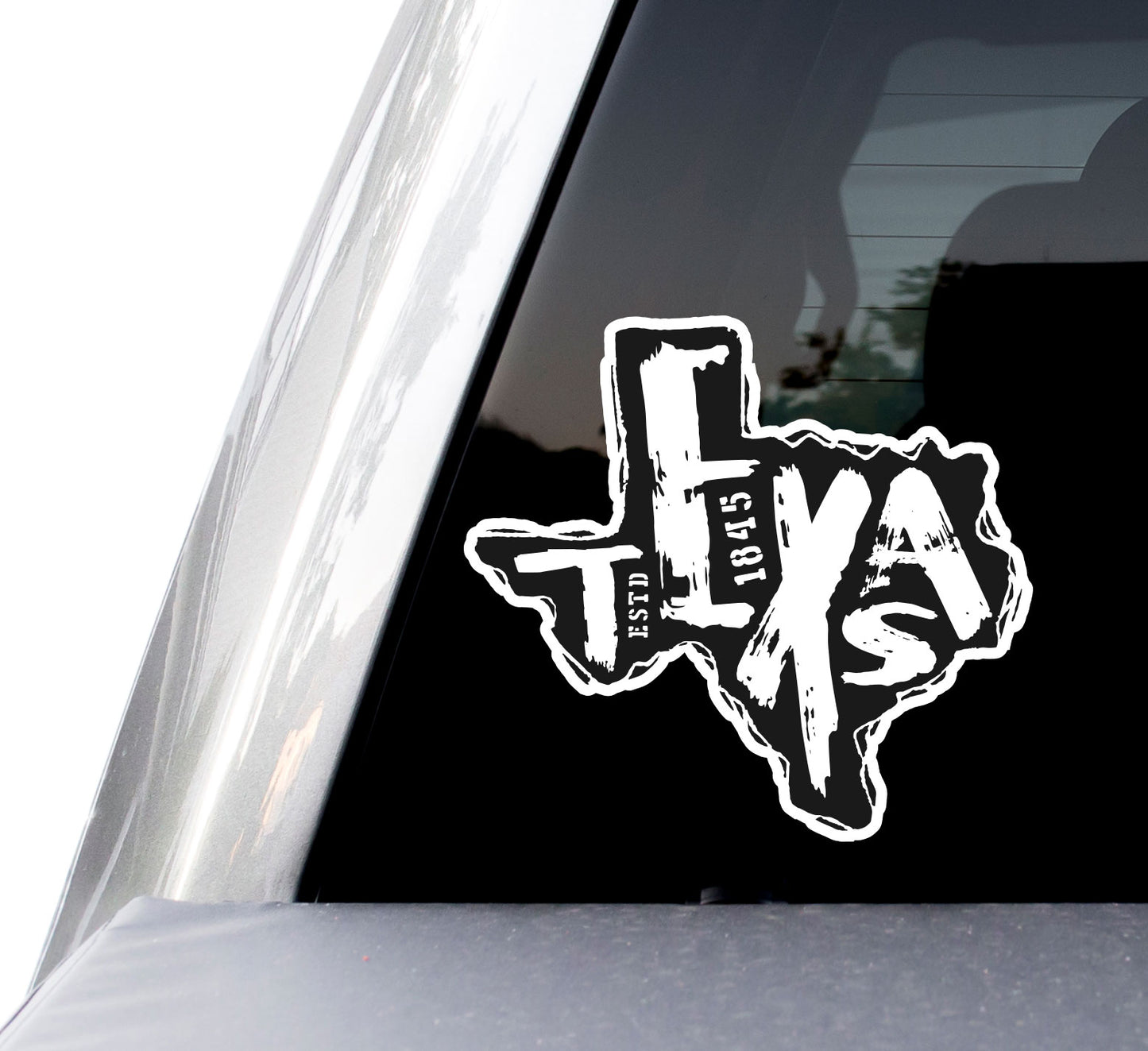 Texas Est. 1845 Decals (2 Pack) (5" and 3")