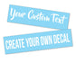 Personalized Custom Font Name Decal Sticker Compatible with Tumbler Cups, Laptop, Phones, RV, Boats, Helmets, Hardhats, Notebooks, and Vehicles (Glitter Colors Available)