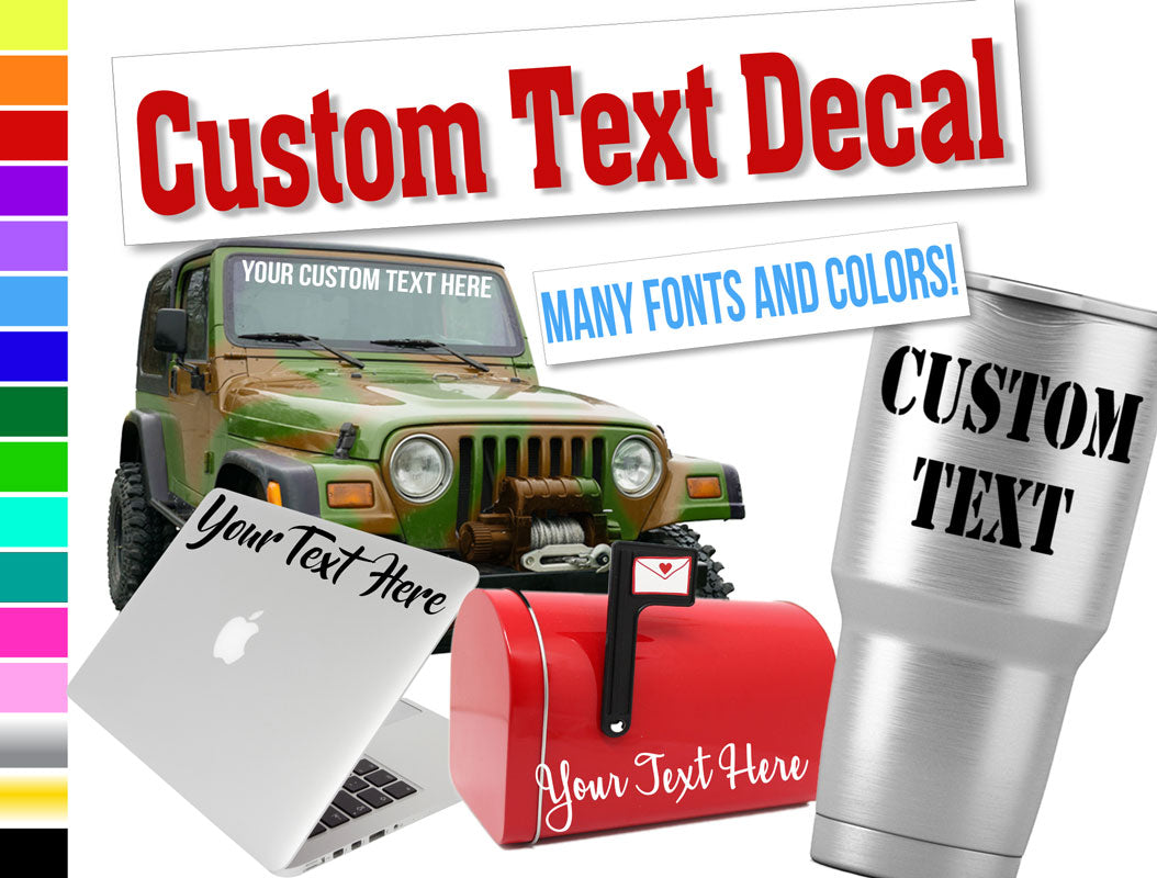 Custom Text Decals, Business Decals, and Original Bumper Stickers ...