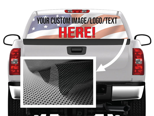Custom One Way Perforated Large Rear Windshield Decal