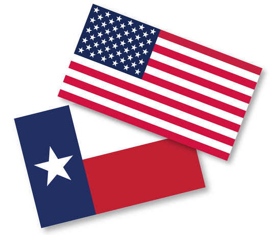 Texas & USA Flag 3"x5"