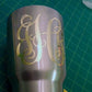 Custom Gold Chrome Vine Monogram Die Cut Decal Sticker