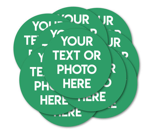 Custom Circle Bumper Sticker Decal 4"x4"