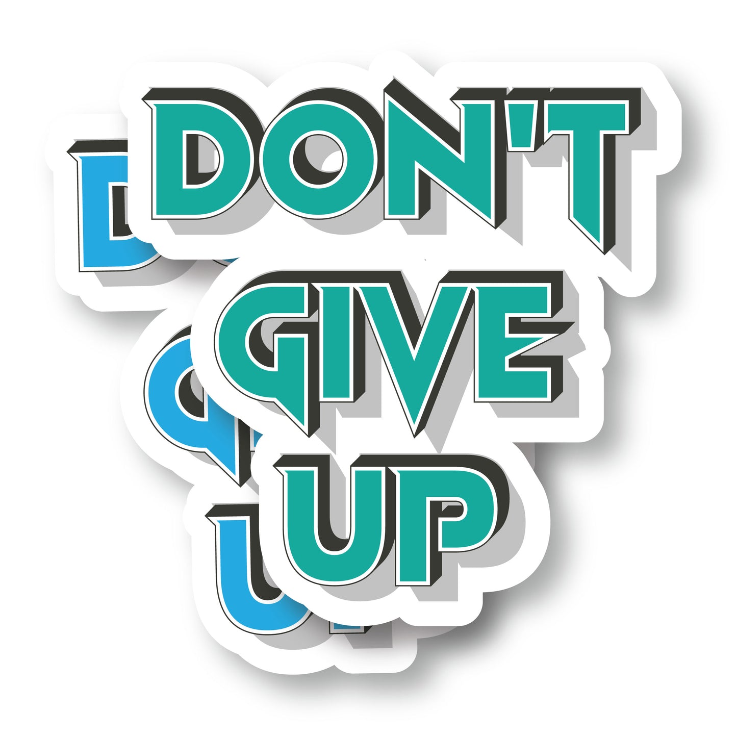 Don't Give Up Decal (2 Pack) (3"x3")