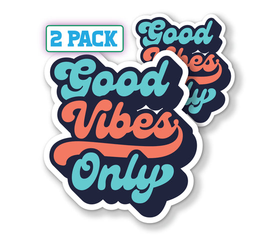 Good Vibes Only Decals (2 Pack) (5" and 3")