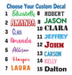 Custom Two Lines of Text Decal for  Cars, Windows, Laptops, Coolers, Vehicles, Boats, RV, etc.