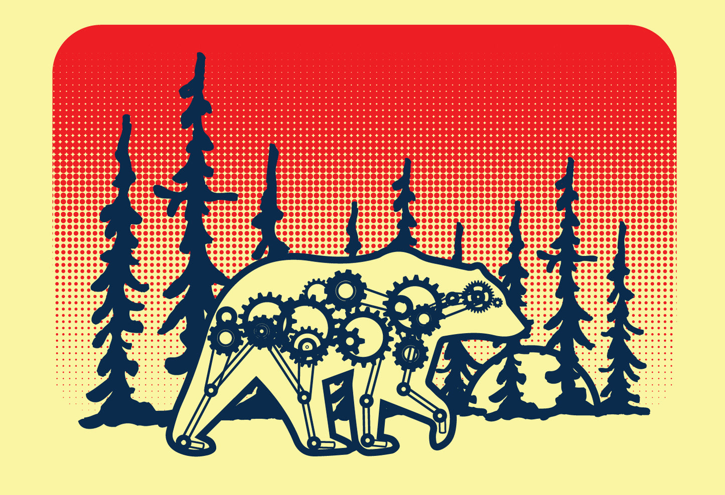 Mechanical Bear Print