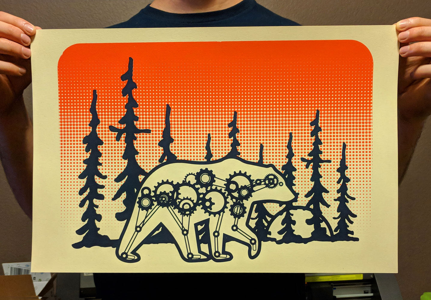 Mechanical Bear Print