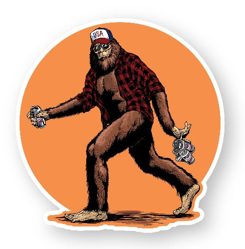 Bigfoot Beer Decal (2 Pack) (5" and 3")