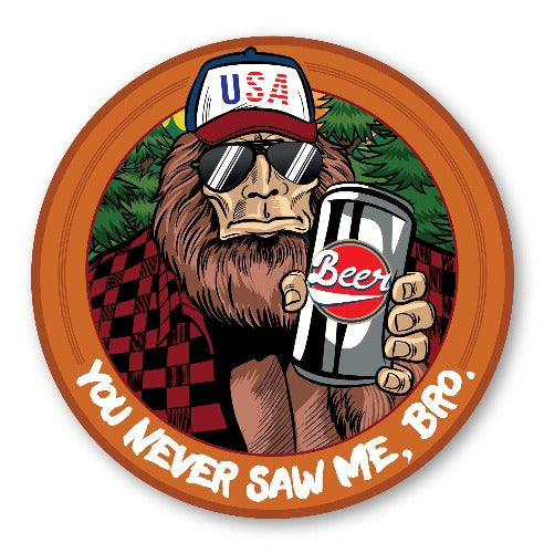 Beer Bro Bigfoot Decal (2 Pack) (5" and 3")