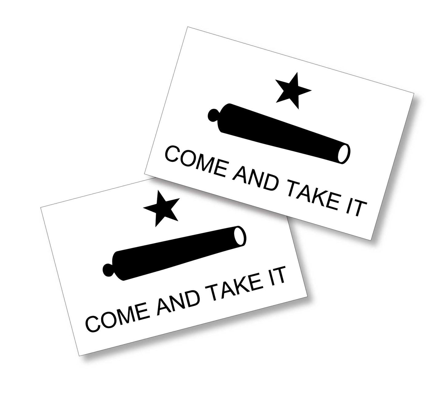 Come and Take it Flag Texas Decal (Two Pack) (3"x5")