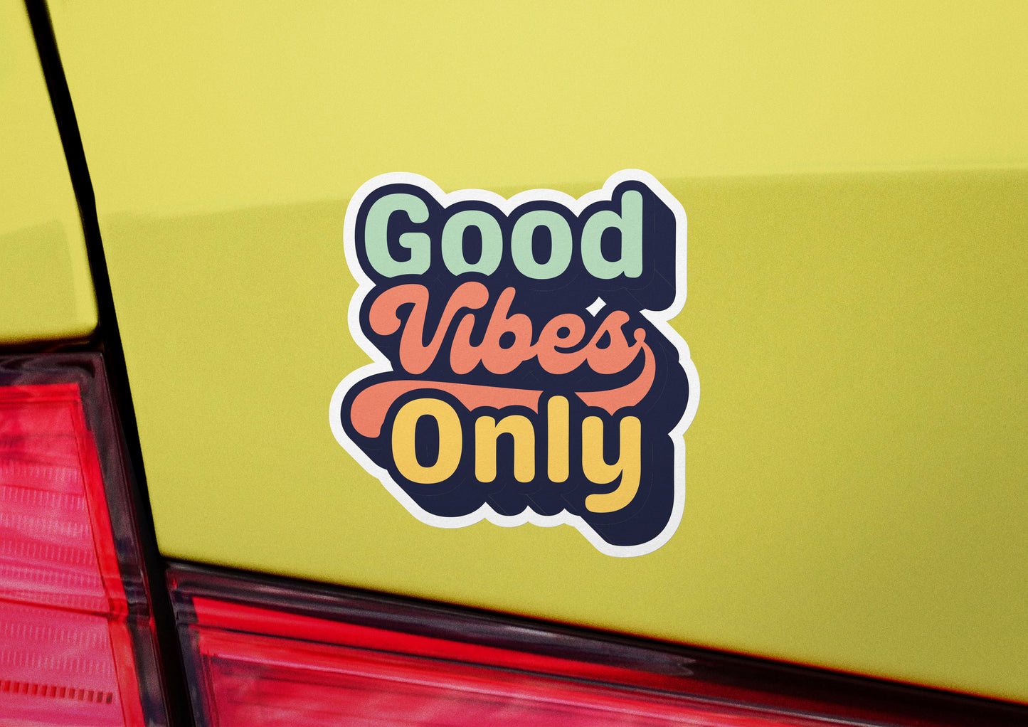 Vintage Style Good Vibes Only Decals (2 Pack) (5" and 3")