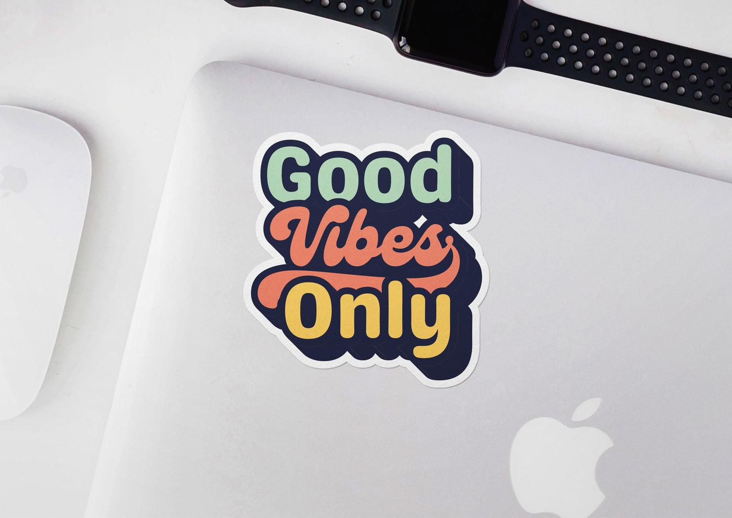 Vintage Style Good Vibes Only Decals (2 Pack) (5" and 3")