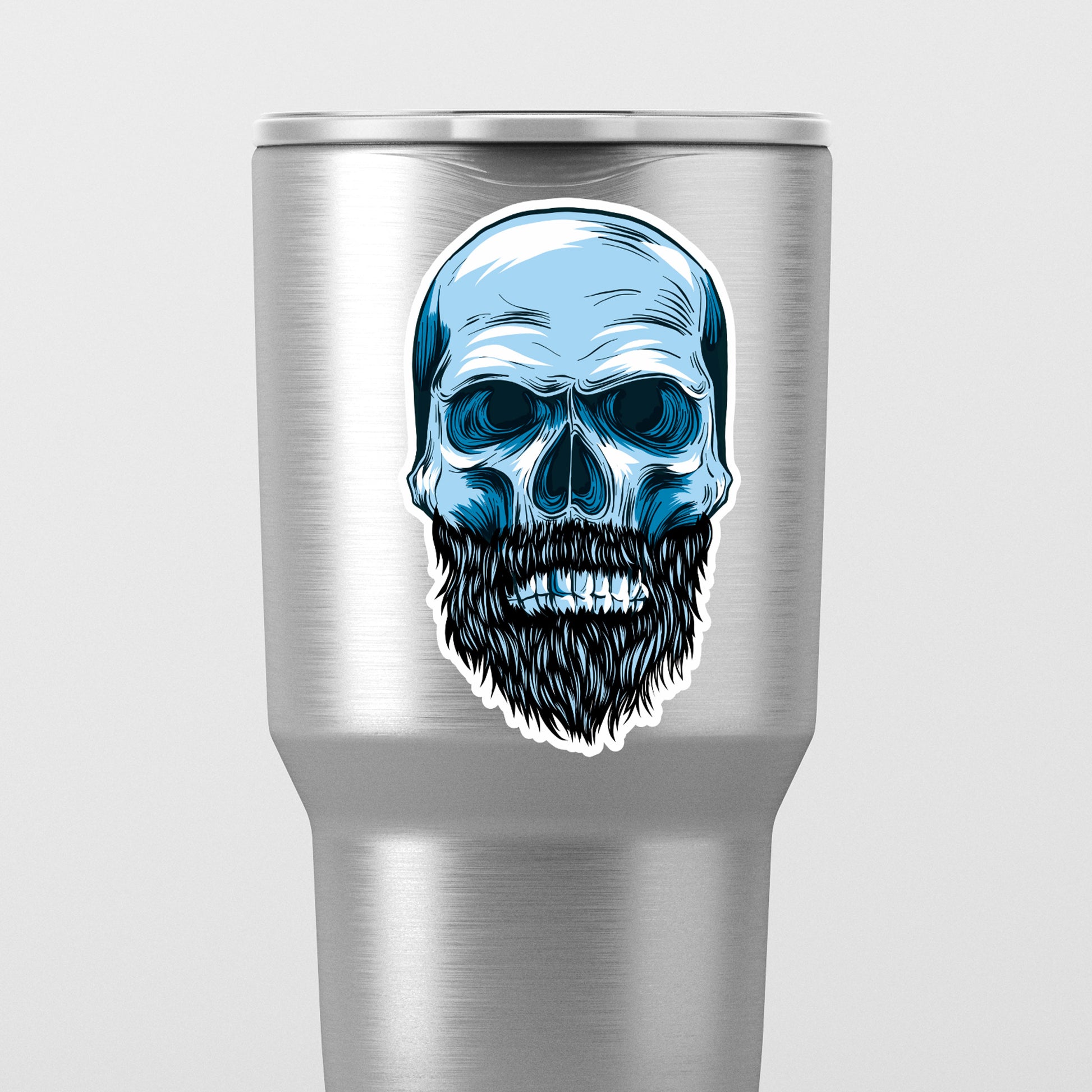 Bottle Cooler, Bearded Skull Decal