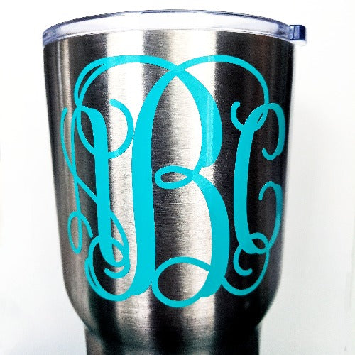 Custom Vine Monogram Die Cut Decal Sticker