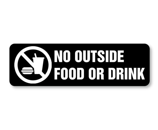No Outside Food or Drink Store Business Restaurant Decal