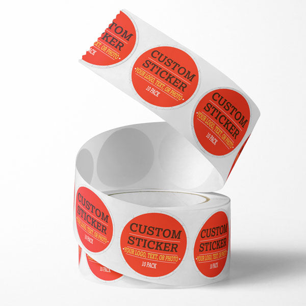 Custom Circle Sticker Decal Label (10 Pack)