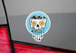 Tired Skull Wires Device Decals (2 Pack) (5" and 3")