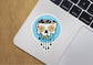Tired Skull Wires Device Decals (2 Pack) (5" and 3")