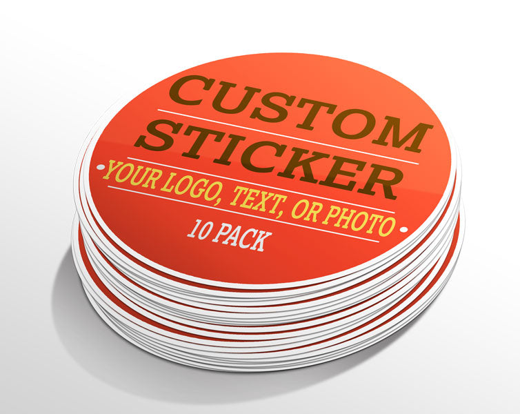 Custom Circle Sticker Decal Label (10 Pack)