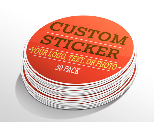 Custom Circle Sticker Decal Label (50 Pack)