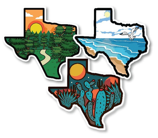 Texas Landscape Three Pack Decals
