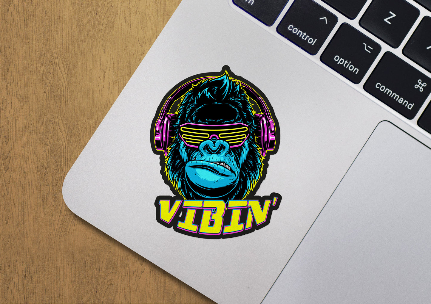 Vibin Gorilla Music Decals (2 Pack) (5" and 3")