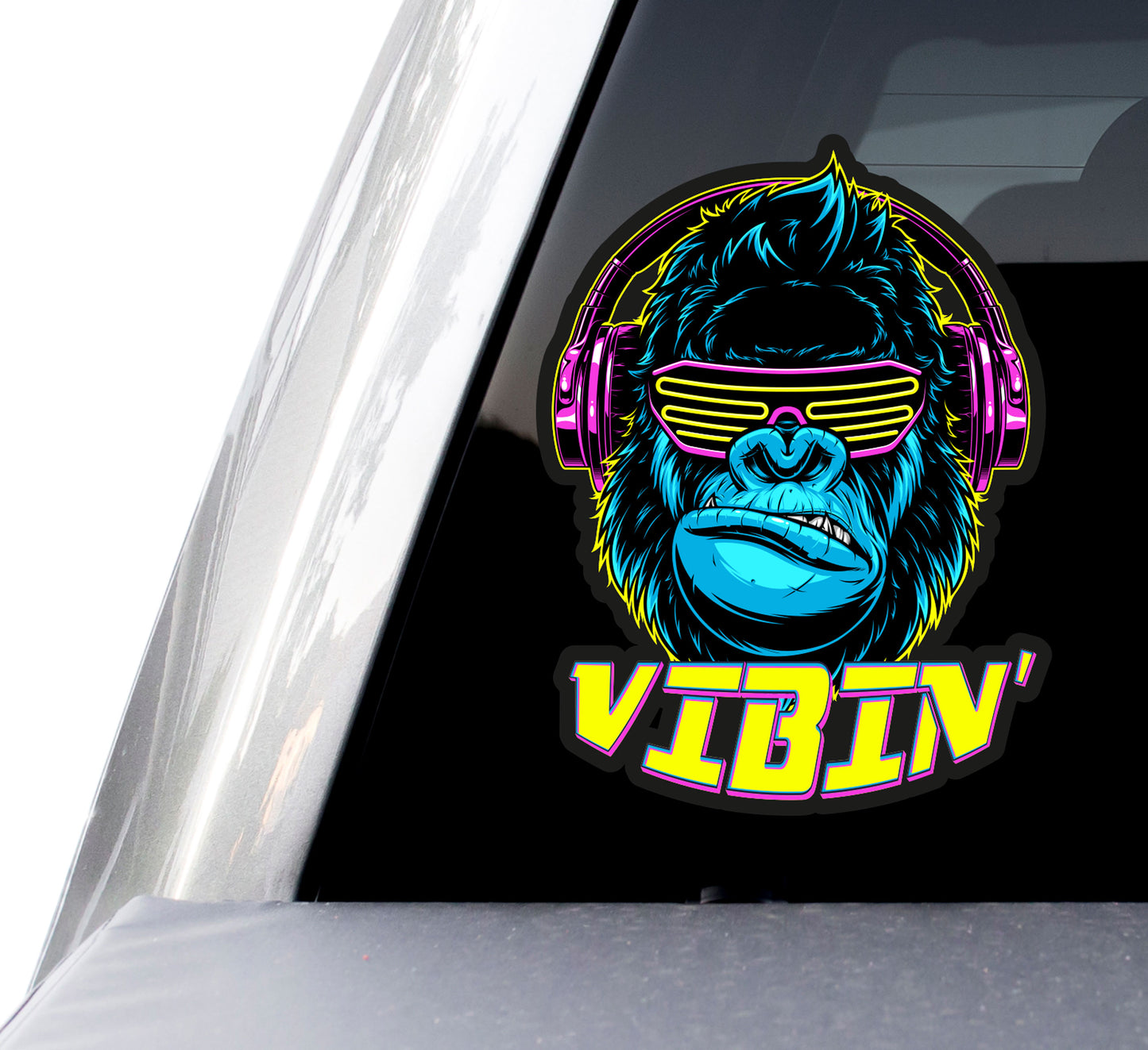 Vibin Gorilla Music Decals (2 Pack) (5" and 3")